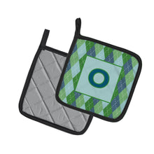 Load image into Gallery viewer, Initial O Monogram - Blue Argoyle Pot Holders - Set of 2 - Heat-Resistant Kitchen Essentials CJ1020-OPTHD