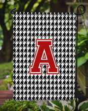 Load image into Gallery viewer, Houndstooth Black Initial  A Monogram Initial Garden Flag – Decorative Outdoor Yard Flag CJ1021