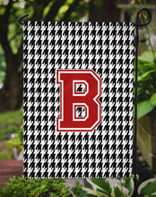 Load image into Gallery viewer, Houndstooth Black Initial  B Monogram Initial Garden Flag – Decorative Outdoor Yard Flag CJ1021