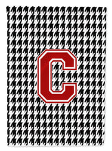 Load image into Gallery viewer, Houndstooth Black Initial  C Monogram Initial Garden Flag – Decorative Outdoor Yard Flag CJ1021