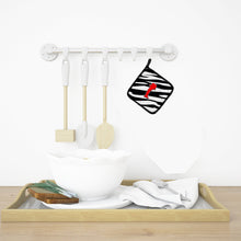 Load image into Gallery viewer, Monogram Initial I Zebra Red Pot Holders - Set of 2 - Heat-Resistant Kitchen Essentials CJ1024-IPTHD