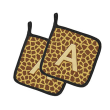Load image into Gallery viewer, Letter A Monogram - Griaffe Pot Holders - Set of 2 - Heat-Resistant Kitchen Essentials CJ1025-APTHD