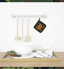 Load image into Gallery viewer, Letter B Monogram - Camo Green Pot Holders - Set of 2 - Heat-Resistant Kitchen Essentials CJ1030-BPTHD