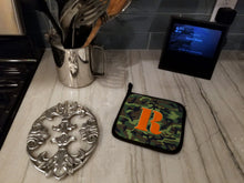 Load image into Gallery viewer, Letter R Monogram - Camo Green Pot Holders - Set of 2 - Heat-Resistant Kitchen Essentials CJ1030-RPTHD