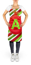 Load image into Gallery viewer, Christmas Oranment Holiday Initial Letter A  Apron – Artist-Designed Kitchen, BBQ &amp; Craft Apron CJ1039-AAPRON