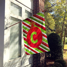 Load image into Gallery viewer, Christmas Oranment Holiday Letter C Monogram Initial Flag  House Size
