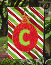 Load image into Gallery viewer, Christmas Oranment Holiday Letter C Monogram Initial Garden Flag - Outdoor Decorative Yard Flag CJ1039