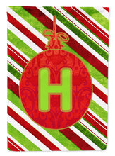 Load image into Gallery viewer, Christmas Oranment Holiday Letter H Monogram Initial Flag  House Size
