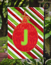 Load image into Gallery viewer, Christmas Oranment Holiday Letter J Monogram Initial Garden Flag - Outdoor Decorative Yard Flag CJ1039