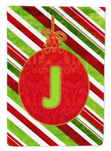 Load image into Gallery viewer, Christmas Oranment Holiday Letter J Monogram Initial Garden Flag - Outdoor Decorative Yard Flag CJ1039