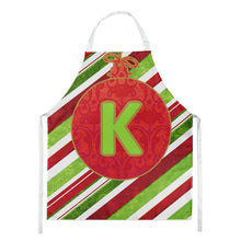 Load image into Gallery viewer, Christmas Oranment Holiday Initial Letter K Apron – Artist-Designed Kitchen, BBQ &amp; Craft Apron CJ1039-KAPRON