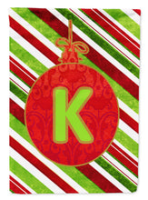 Load image into Gallery viewer, Christmas Oranment Holiday Letter K Monogram Initial Garden Flag - Outdoor Decorative Yard Flag CJ1039