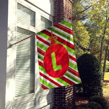 Load image into Gallery viewer, Christmas Oranment Holiday Letter L Monogram Initial Flag  House Size