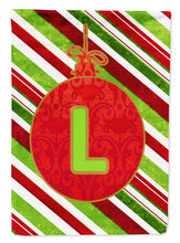 Load image into Gallery viewer, Christmas Oranment Holiday Letter L Monogram Initial Garden Flag - Outdoor Decorative Yard Flag CJ1039