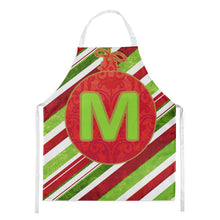 Load image into Gallery viewer, Christmas Oranment Holiday Initial Letter M Apron – Artist-Designed Kitchen, BBQ &amp; Craft Apron CJ1039-MAPRON