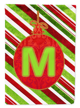 Load image into Gallery viewer, Christmas Oranment Holiday Letter M Monogram Initial Garden Flag - Outdoor Decorative Yard Flag CJ1039