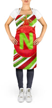 Load image into Gallery viewer, Christmas Oranment Holiday Initial Letter N Apron – Artist-Designed Kitchen, BBQ &amp; Craft Apron CJ1039-NAPRON