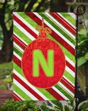 Load image into Gallery viewer, Christmas Oranment Holiday Letter N Monogram Initial Garden Flag - Outdoor Decorative Yard Flag CJ1039