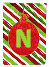 Load image into Gallery viewer, Christmas Oranment Holiday Letter N Monogram Initial Garden Flag - Outdoor Decorative Yard Flag CJ1039