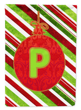 Load image into Gallery viewer, Christmas Oranment Holiday Letter P Monogram Initial Flag  House Size