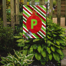Load image into Gallery viewer, Christmas Oranment Holiday Letter P Monogram Initial Garden Flag - Outdoor Decorative Yard Flag CJ1039