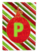 Load image into Gallery viewer, Christmas Oranment Holiday Letter P Monogram Initial Garden Flag - Outdoor Decorative Yard Flag CJ1039