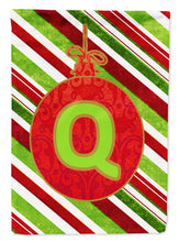 Load image into Gallery viewer, Christmas Oranment Holiday Letter Q Monogram Initial Garden Flag - Outdoor Decorative Yard Flag CJ1039