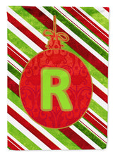 Load image into Gallery viewer, Christmas Oranment Holiday Letter R Monogram Initial Flag  House Size