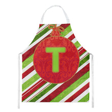 Load image into Gallery viewer, Christmas Oranment Holiday Initial Letter T Apron – Artist-Designed Kitchen, BBQ &amp; Craft Apron CJ1039-TAPRON