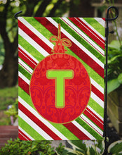 Load image into Gallery viewer, Christmas Oranment Holiday Letter T Monogram Initial Garden Flag - Outdoor Decorative Yard Flag CJ1039