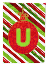 Load image into Gallery viewer, Christmas Oranment Holiday Letter U Monogram Initial Garden Flag - Outdoor Decorative Yard Flag CJ1039