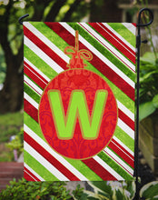 Load image into Gallery viewer, Christmas Oranment Holiday Letter W Monogram Initial Garden Flag - Outdoor Decorative Yard Flag CJ1039