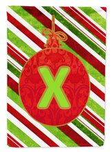Load image into Gallery viewer, Christmas Oranment Holiday Letter X Monogram Initial Flag  House Size