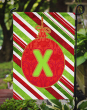 Load image into Gallery viewer, Christmas Oranment Holiday Letter X Monogram Initial Garden Flag - Outdoor Decorative Yard Flag CJ1039