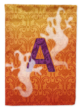 Load image into Gallery viewer, Halloween Ghost Letter A Monogram Initial Garden Flag - Outdoor Decorative Yard Flag CJ1040