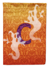 Load image into Gallery viewer, Halloween Ghost Letter C Monogram Initial Garden Flag - Outdoor Decorative Yard Flag CJ1040