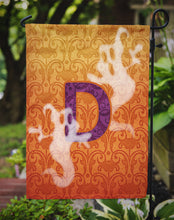 Load image into Gallery viewer, Halloween Ghost Letter D Monogram Initial Garden Flag - Outdoor Decorative Yard Flag CJ1040