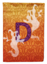 Load image into Gallery viewer, Halloween Ghost Letter D Monogram Initial Garden Flag - Outdoor Decorative Yard Flag CJ1040