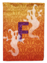 Load image into Gallery viewer, Halloween Ghost Letter F Monogram Initial Garden Flag - Outdoor Decorative Yard Flag CJ1040