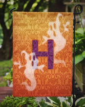 Load image into Gallery viewer, Halloween Ghost Letter H Monogram Initial Garden Flag - Outdoor Decorative Yard Flag CJ1040