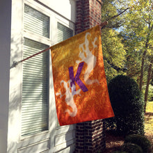 Load image into Gallery viewer, Halloween Ghost Letter K Monogram Initial Flag Canvas House Size