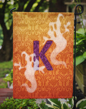 Load image into Gallery viewer, Halloween Ghost Letter K Monogram Initial Garden Flag - Outdoor Decorative Yard Flag CJ1040