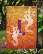 Load image into Gallery viewer, Halloween Ghost Letter L Monogram Initial Garden Flag - Outdoor Decorative Yard Flag CJ1040