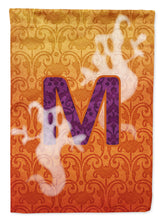 Load image into Gallery viewer, Halloween Ghost Letter M Monogram Initial Garden Flag - Outdoor Decorative Yard Flag CJ1040