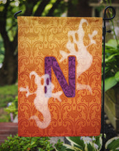 Load image into Gallery viewer, Halloween Ghost Letter N Monogram Initial Garden Flag - Outdoor Decorative Yard Flag CJ1040