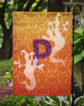 Load image into Gallery viewer, Halloween Ghost Letter P Monogram Initial Garden Flag - Outdoor Decorative Yard Flag CJ1040