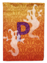 Load image into Gallery viewer, Halloween Ghost Letter P Monogram Initial Garden Flag - Outdoor Decorative Yard Flag CJ1040