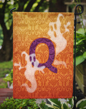 Load image into Gallery viewer, Halloween Ghost Letter Q Monogram Initial Garden Flag - Outdoor Decorative Yard Flag CJ1040