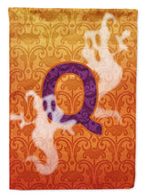 Load image into Gallery viewer, Halloween Ghost Letter Q Monogram Initial Garden Flag - Outdoor Decorative Yard Flag CJ1040