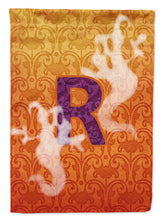 Load image into Gallery viewer, Halloween Ghost Letter R Monogram Initial Garden Flag - Outdoor Decorative Yard Flag CJ1040